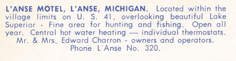 LAnse Motel & Suites - Vintage Postcard (newer photo)